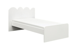 Flair Calista Ribbed Single Bed with Cloud Headboard - White or Taupe - thumbnail 7