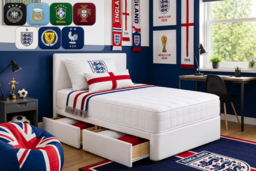 Kids World Cup 2026- Plush Divan Single Bed Set with Memory Sprung Mattress - thumbnail 6