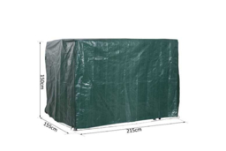 Heavy-Duty PE Swing Chair Cover - Weather-Resistant, UV Protected, 3-Seater (215x155x150cm), Dark Green - thumbnail 7