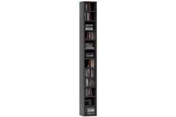 Tall Narrow Wooden CD/DVD Storage Tower - Slim Space-Saving Media Shelf, 204 Disc Capacity