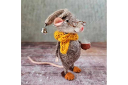 DIY Needle-Felted Christmas Mouse Ornament Kit - Handmade Festive Bauble Decoration, Lightweight, 5 Designs - thumbnail 7