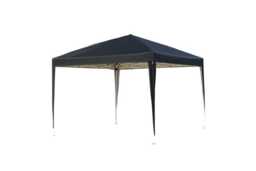 3x3m Heavy Duty Pop Up Gazebo Marquee Tent - Black, Weather-Resistant Steel Frame, Foldable, 6-9 Person Outdoor Shelter - thumbnail 2