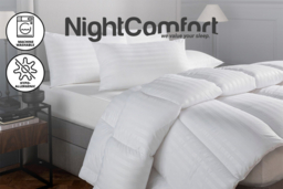 NightComfort Hotel Quality Hypoallergenic Winter Duvet - Stripe, Satin Feel, Machine Washable, 10.5-16.5 Tog, All Sizes - thumbnail 8