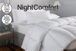 NightComfort Hotel Quality Hypoallergenic Winter Duvet - Stripe, Satin Feel, Machine Washable, 10.5-16.5 Tog, All Sizes - thumbnail 4