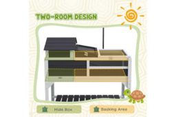 Tortoise & Small Pet Habitat - Easy Clean, Spacious Wooden Enclosure for Tortoises, Reptiles & Small Pets - thumbnail 8