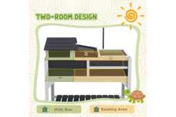 Tortoise & Small Pet Habitat - Easy Clean, Spacious Wooden Enclosure for Tortoises, Reptiles & Small Pets - thumbnail 4