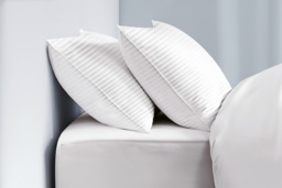 PRICE DROP! Luxury Hotel Quality Hypoallergenic Pillows - Extra Filled, Machine Washable, Plain or Stripe Finish - thumbnail 2