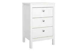 3 Drawer Black Oak Bedside Table - Contemporary Bedroom Storage Nightstand, Compact Modern Furniture - thumbnail 6