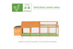 Chicken Coop & Small Animal Hutch for 4-8 Hens, Rabbits or Ducks - Easy-Clean, Secure & Expandable - thumbnail 4