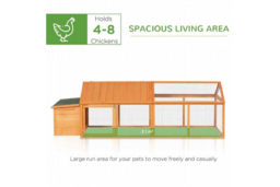Chicken Coop & Small Animal Hutch for 4-8 Hens, Rabbits or Ducks - Easy-Clean, Secure & Expandable - thumbnail 8