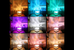 Portable LED Ocean Wave Sensory Lamp - 16-Colour Mood Light with Remote, USB Rechargeable, Crown or Square Style - thumbnail 8