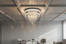 18W Crystal Ceiling Light with Multi-Level Droplets - thumbnail 2