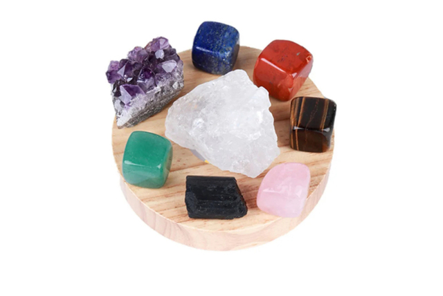 Natural Energy Lamp with Healing Crystals for Spiritual Calm - image 1
