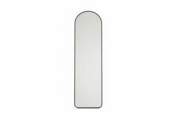 Sleek Modern Arched Black Metal Floor Mirror with Full-Length Design - thumbnail 1