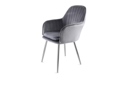 Genesis Velvet Muse Accent Chair in Taupe, Fuchsia Pink, or Grey - thumbnail 4