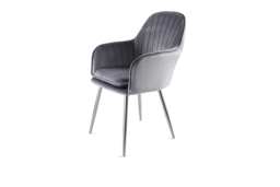 Genesis Velvet Muse Accent Chair in Taupe, Fuchsia Pink, or Grey - thumbnail 8