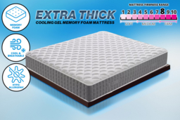 Extra Thick Cooling Gel Memory Foam Sprung Mattress - 6 Sizes - thumbnail 8