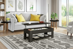 PRICE DROP! Ravendale High Gloss Lift-Top Storage Coffee Table - Modern Storage Coffee Table for Contemporary Living Rooms - thumbnail 6