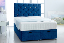 PRICE DROP! Velvet Ottoman Storage Bed with Lift-Up Mechanism - All Sizes - thumbnail 6