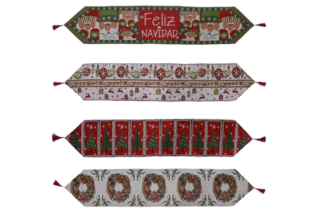 Festive Christmas Table Runner Decoration - Colourful, Durable, 180cm Traditional Centrepiece - image 1