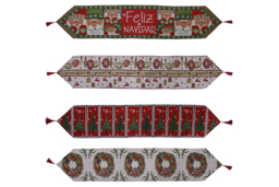 Festive Christmas Table Runner Decoration - Colourful, Durable, 180cm Traditional Centrepiece - thumbnail 5