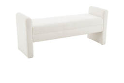 Teddy Upholstered H-Shaped Contemporary Bench - White - thumbnail 7