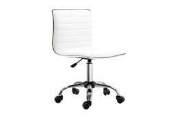 Ergonomic Faux Leather Office Chair - Adjustable Height, Armless, 360° Swivel, Lightweight - thumbnail 7