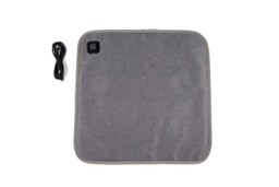 USB Heated Seat Cushion - Soft Grey, Anti-Slip, Adjustable Warmth (Cushion Only or Cushion & Back) - thumbnail 5