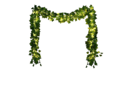 10M Artificial Ivy Fairy Lights with 100 Warm White LEDs & Green Leaves - 3 Options - thumbnail 5