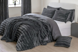 Luxury Teddy Fleece Jumbo Corded Duvet Cover & Pillow Set - Ultra-Soft, Machine Washable, Modern Ribbed Bedding in Single, Double, King & Super King - thumbnail 8