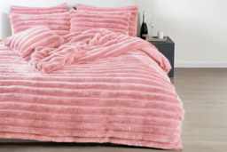 Luxury Teddy Fleece Jumbo Corded Duvet Cover & Pillow Set - Ultra-Soft, Machine Washable, Modern Ribbed Bedding in Single, Double, King & Super King - thumbnail 4