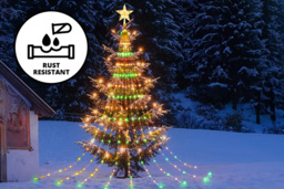 LED Waterfall Solar Pre-Lit Christmas Tree String Lights - Outdoor & Indoor, 11.8ft, 3 Colours - thumbnail 4