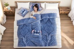 PRICE DROP! Cartoon  2-in-1 Machine Washable Polyester Pillow Blanket - Cosy, Portable, Durable - 40cm x 40cm or 50cm x 50cm - thumbnail 2