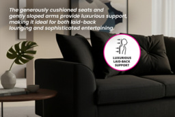 Dylan Kira Grey 3-Seater Sofa with Premium Comfort - thumbnail 3
