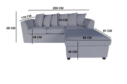 Finley Corduroy Fabric Corner Sofa Suite - 3 or 4 Seater with Footstool, Modern Lounge in Brown, Grey or Beige - thumbnail 4
