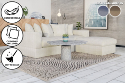 Finley Corduroy Fabric Corner Sofa Suite - 3 or 4 Seater with Footstool, Modern Lounge in Brown, Grey or Beige - thumbnail 8