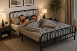 King Size Metal Bed Frame with Storage Headboard and Charging Ports - thumbnail 6