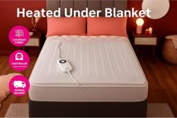 PRICE DROP! Luxury Fleece Electric Heated Under Blanket - 3 Heat Settings, Machine Washable, Multiple Sizes - thumbnail 2