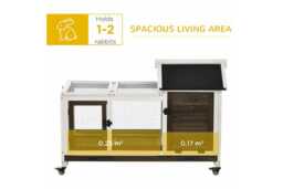 Rabbit Hutch & Small Pet Cage - Portable Indoor/Outdoor Home for Rabbits, Ferrets, Guinea Pigs - Easy Clean, Secure & Spacious - thumbnail 3