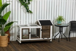 Rabbit Hutch & Small Pet Cage - Portable Indoor/Outdoor Home for Rabbits, Ferrets, Guinea Pigs - Easy Clean, Secure & Spacious - thumbnail 2