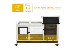 Rabbit Hutch & Small Pet Cage - Portable Indoor/Outdoor Home for Rabbits, Ferrets, Guinea Pigs - Easy Clean, Secure & Spacious - thumbnail 7