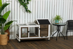 Rabbit Hutch & Small Pet Cage - Portable Indoor/Outdoor Home for Rabbits, Ferrets, Guinea Pigs - Easy Clean, Secure & Spacious - thumbnail 6