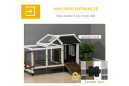 Rabbit Hutch & Small Pet Cage - Portable Indoor/Outdoor Home for Rabbits, Ferrets, Guinea Pigs - Easy Clean, Secure & Spacious - thumbnail 8