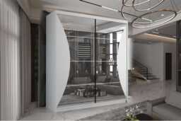 Contemporary MDF Sliding Mirror Door Wardrobe - Space-Saving Bedroom Storage, Mirrored, 150cm or 203cm, Modern Style - thumbnail 4