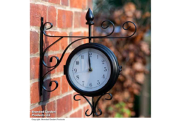 Sedgewick Double-Sided Vintage Metal Wall Clock - Powder-Coated Steel, Weatherproof, 29cm, Classic Wall Art Decor - thumbnail 5
