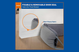 Heavyweight Polyester Door Draught Stopper - Sound Insulating, Washable, 34-inch, 3 Colours - thumbnail 3