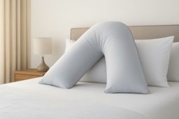 Orthopaedic V-Shaped Support Pillow - Extra-Filled Hollowfibre, Machine Washable, 7 Colour Options - thumbnail 1