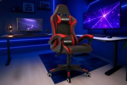 Ergonomic PU Leather Gaming & Office Chair - Esports Racing Style, Adjustable Armrests, Lumbar Support, Reclining 135°, 360° Swivel - thumbnail 1