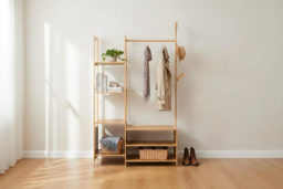 Multifunctional Coat Rack with Hanging Rod, Shelves and Hooks - thumbnail 6