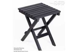 HDPE Folding Garden Side Table - Weather-Resistant, Portable, Modern Grey - thumbnail 2